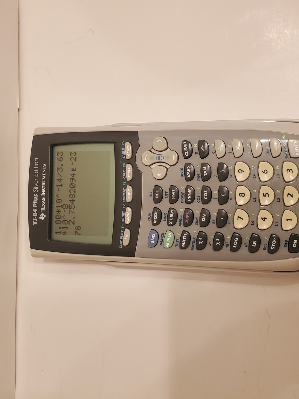 TI-84 Plus Silver Edition Graphing Calculator– With 4Rechargable Batteries Works